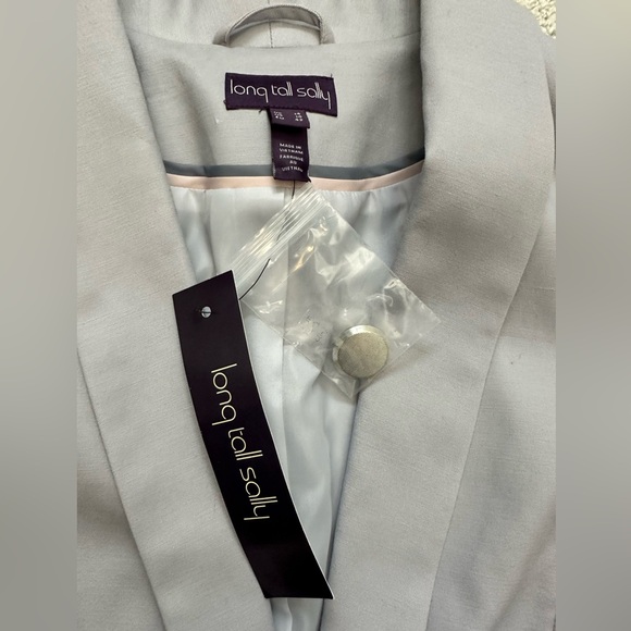 Long Tall Sally Blazer, Silver Gray, size 10 - Picture 9 of 11